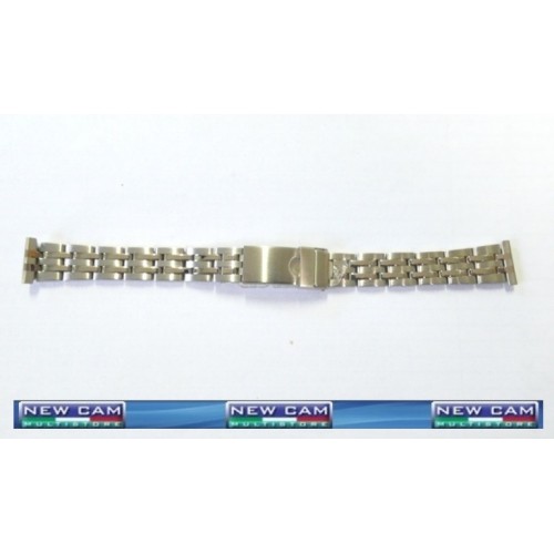 CINTURINO BRACCIALE ACCIAIO SATINATO CON INSERTI LUCIDI PUKET 16 MM - TRASPORTO INCLUSO